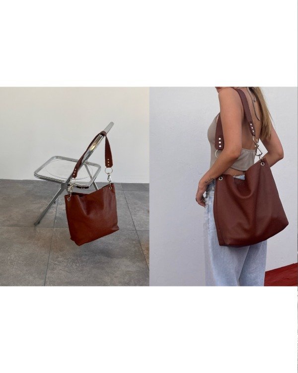 Producto - TOTE BAG DE CUERO AGUA ARDIENTE SUELA (PRE ORDER)