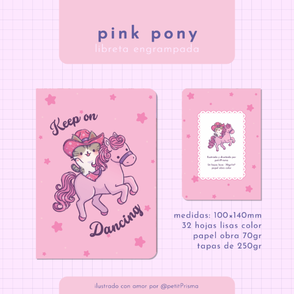 Producto - Libreta Engrampada "Pink Pony"
