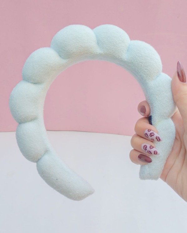 Producto - Vincha skincare celeste pastel