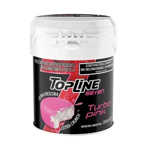 Producto - CHICLE TOPLINE 7 TURBO PINK X50G
