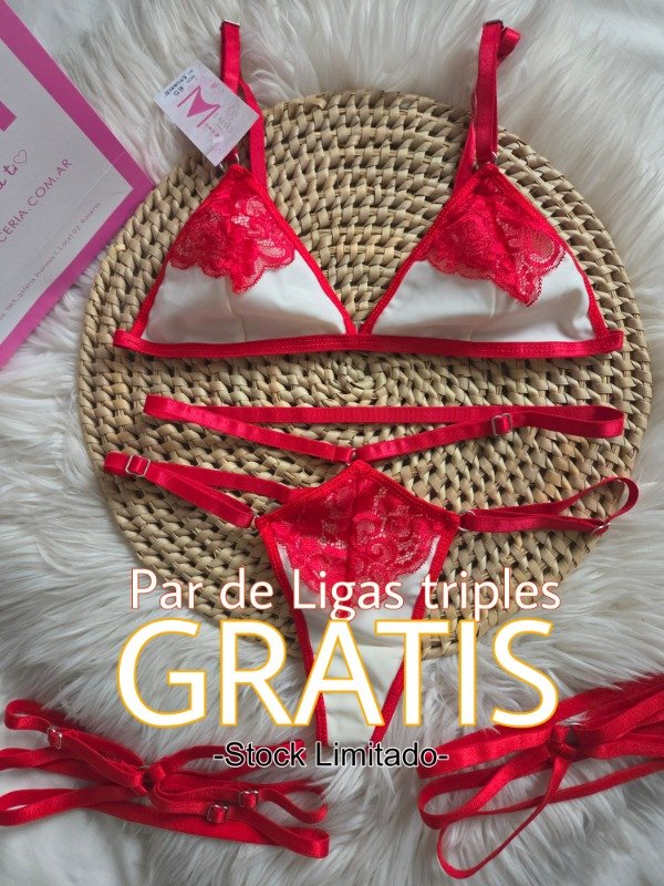 Producto - SET 4 Piezas: conj Encanto + Par de ligas 3 tiras. TODO x 17900 EF