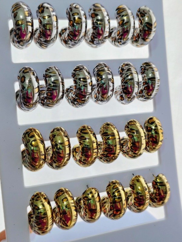 Producto - Aro Chunky dona gruesa animal print