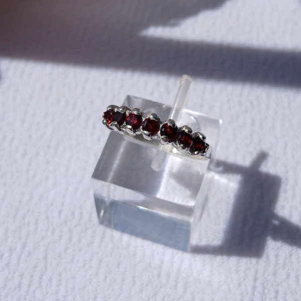 Producto - Anillo plata 925 Granate n17 - 2