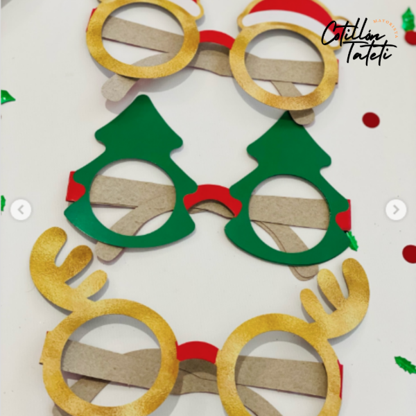 Producto - LENTES DE PAPEL NAVIDEÑOS - 6 UNI