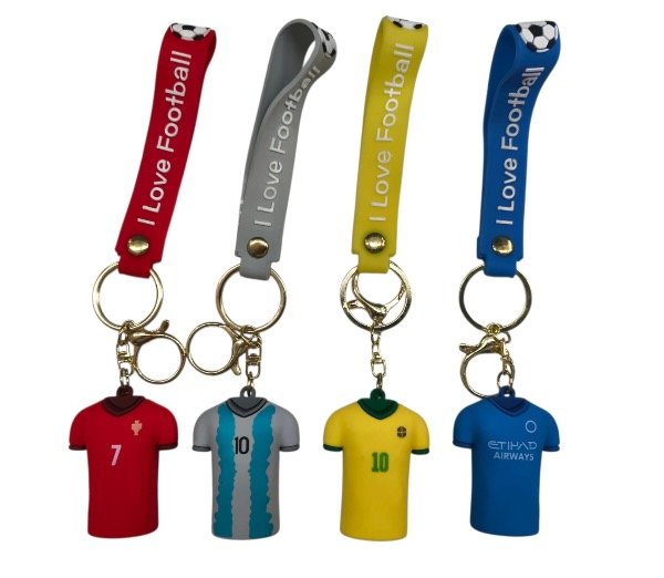 Producto - LLAVERO GOMA CAMISETAS DE FUTBOL