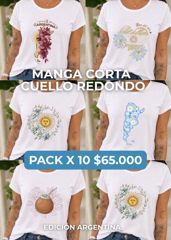 Producto - Pack Mundial - 10 Remeras cuello redondo
