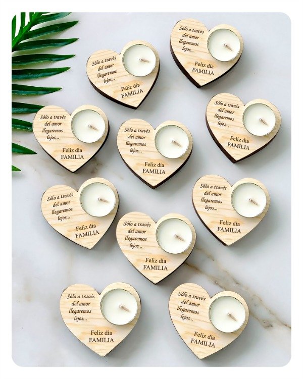 Producto - PORTAVELAS CORAZON CON VELITA DE NOCHE