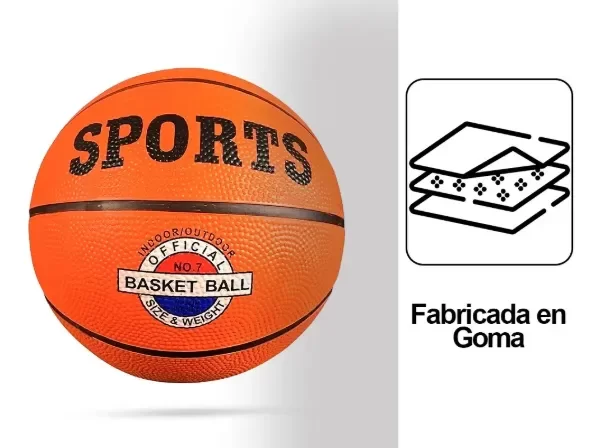 Producto - Pelota Básquet Sports Interior Exterior Material Goma