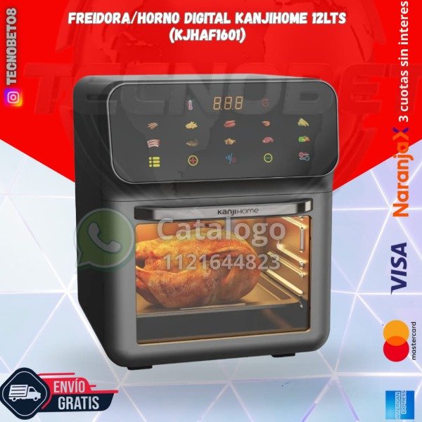 Producto - FREIDORA/HORNO DE AIRE KANJI DIGITAL 12L, 1600W