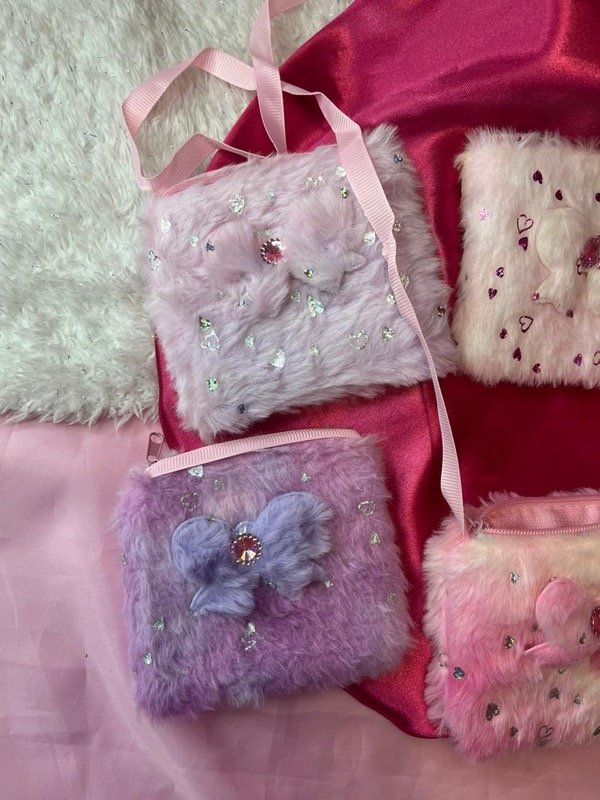 Producto - Bolsita rosa con aplique con cinta - 3