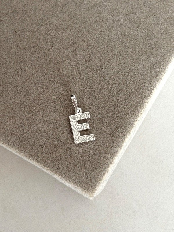 Producto - Dije letra E micropave