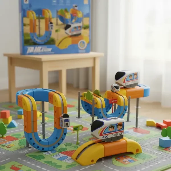 Producto - Pista de Tren Magnética y Encastrable 72 pzs