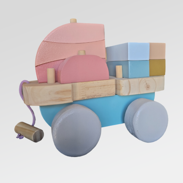 Producto - Camión Carga de madera GRANDE Nórdico - 28 cm - Juguete Didáctico