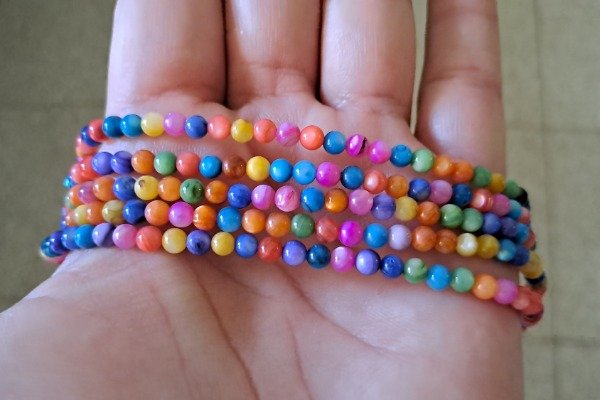 Producto - Tira Nacar Bolita Mix Colores 4 mm
