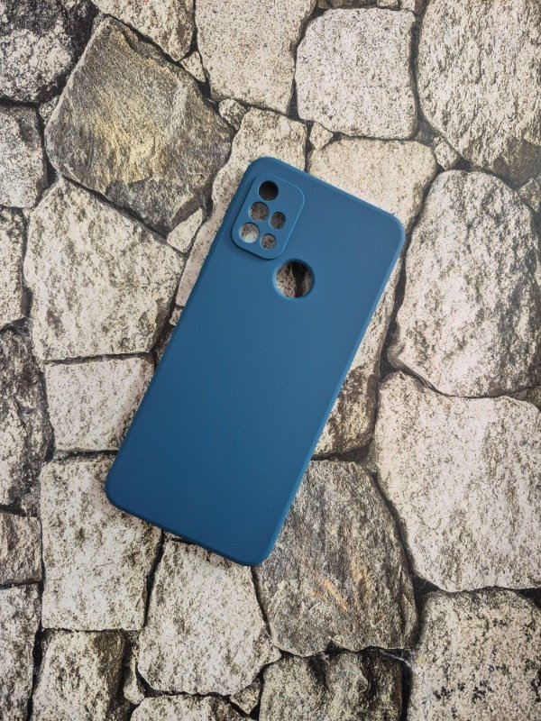 Producto - Funda silicone soft con felpa Moto G10/G20/G30 azul