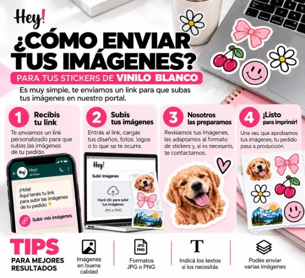 Producto - STICKERS DE VINILO BLANCO UV - CATALOGO O PERSONALIZADOS - 3