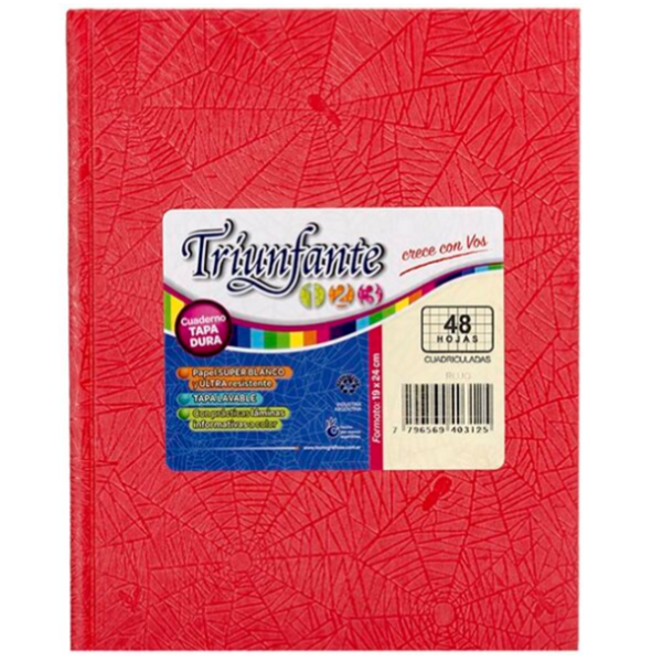 Producto - Triunfante - Cuaderno 123 (ABC) - Cuadriculado