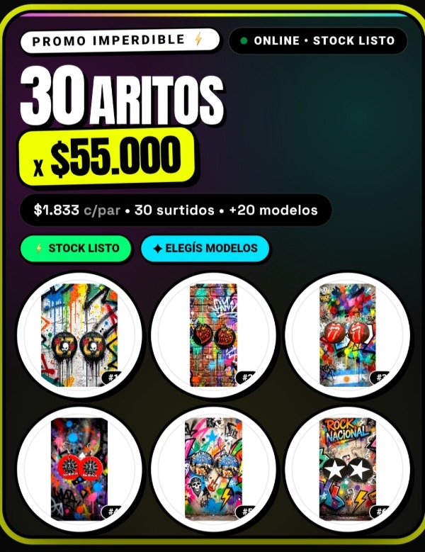 Producto - 30 aritos