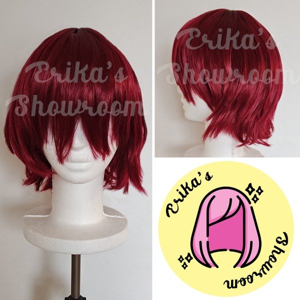 Producto - Peluca corta desmechada con flequillo bordo A19