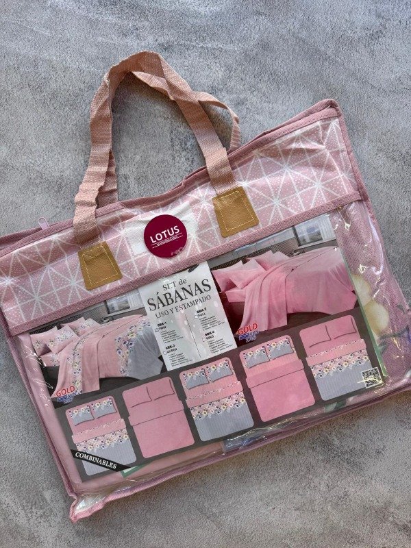 Producto - Sábanas 1 1/2 PLZ set 2 en 1 Rosa