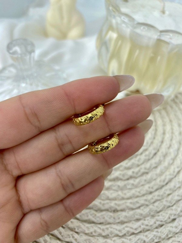 Producto - Argollas Brisa 1,2cm Acero Dorado