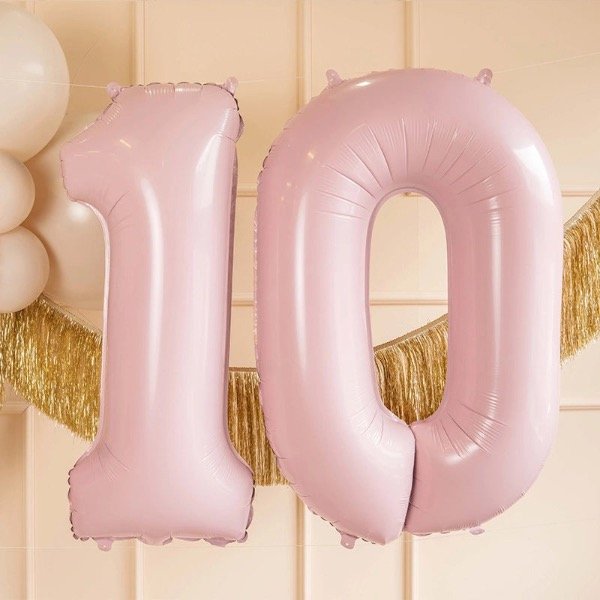 Producto - Globos números rosa pastel 32"