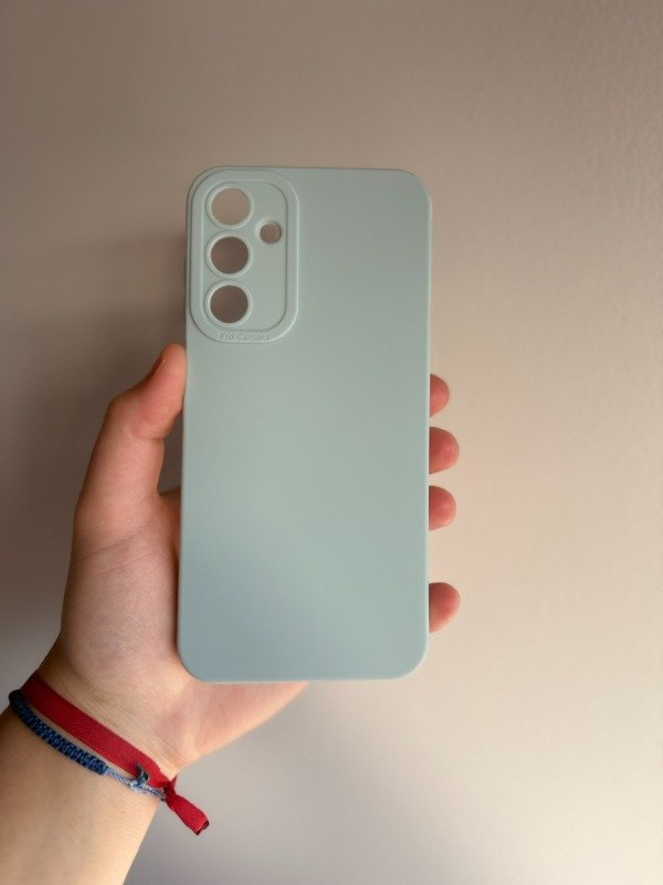 Producto - A25-FUNDA TPU CON FELPA CELESTE