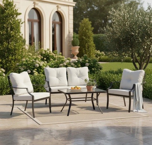 Producto - Set Patio Jardín Living Sillones Con Almohadones - #E