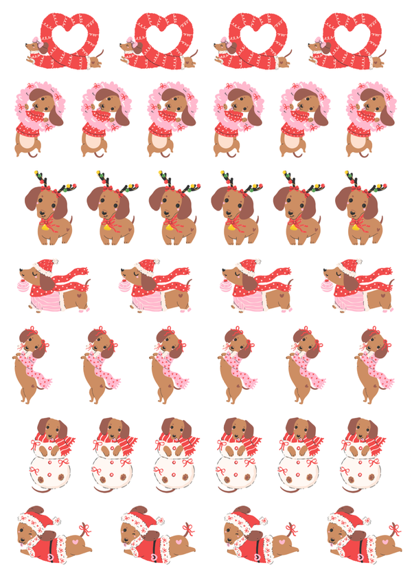 Producto - Imprimible stickers salchi navidad