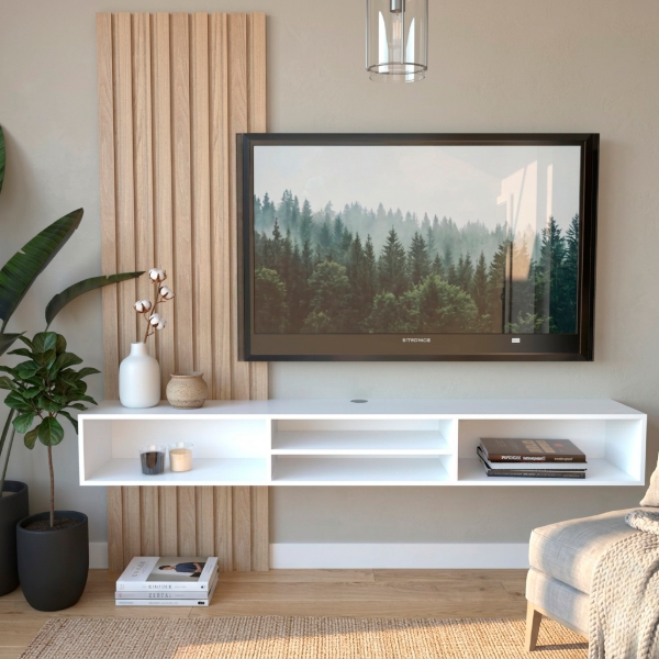 Producto - Rack TV con revestimiento varillado (Olmo-Everest)