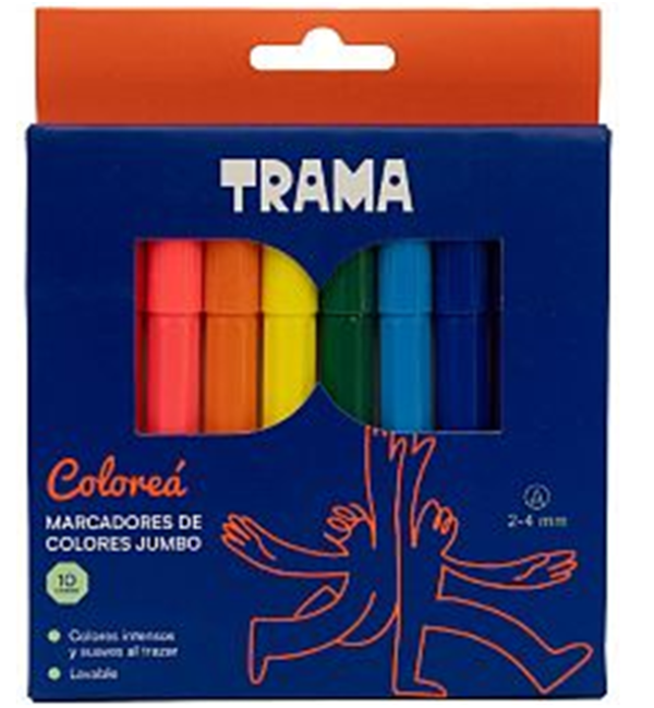 Producto - Trama - Marcadores Jumbo x 10 colores