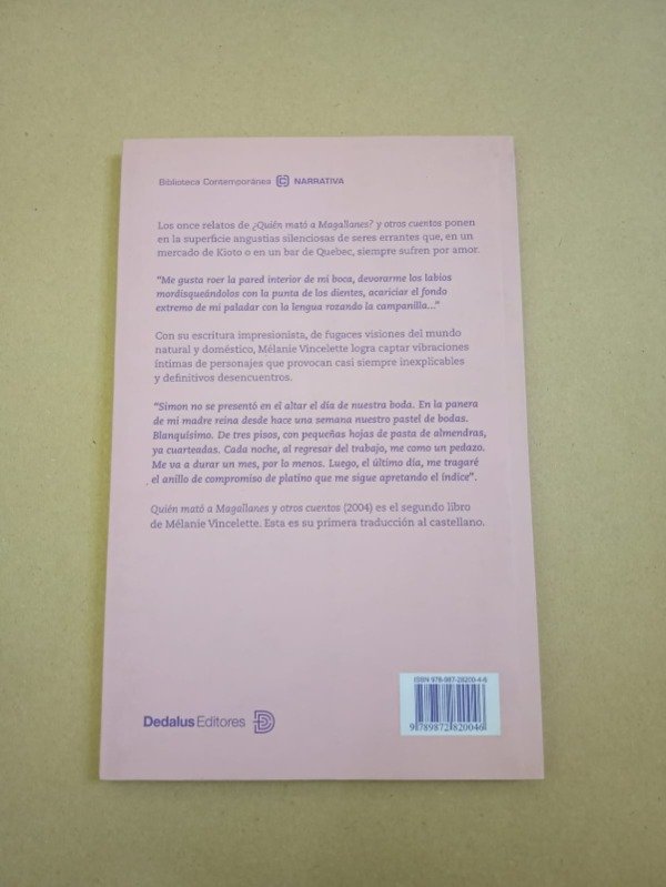 Producto - Quién mató a Magallanes y otros cuentos - Mélanie Vincelette - Dedalus 2014 - 1