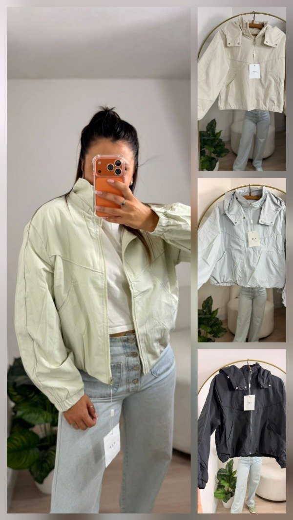 Producto - S12 Campera Rompeviento  CIERRE Importada Marca HHP