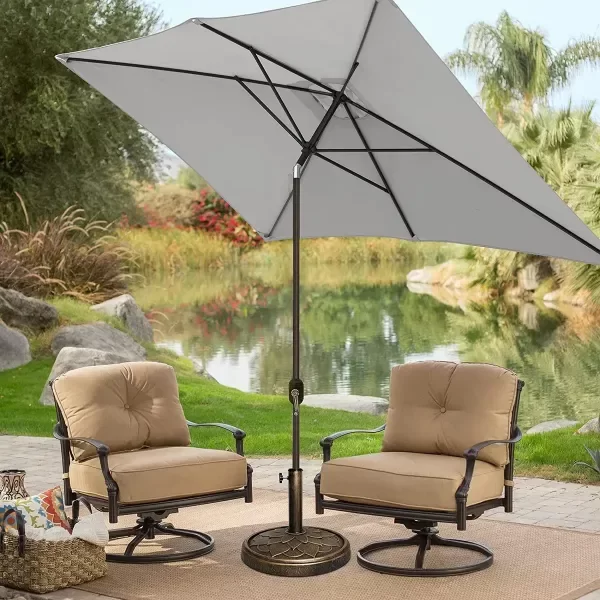 Producto - Sombrilla Importada Rectangular 2x3m Metal Comercio Terraza GRIS