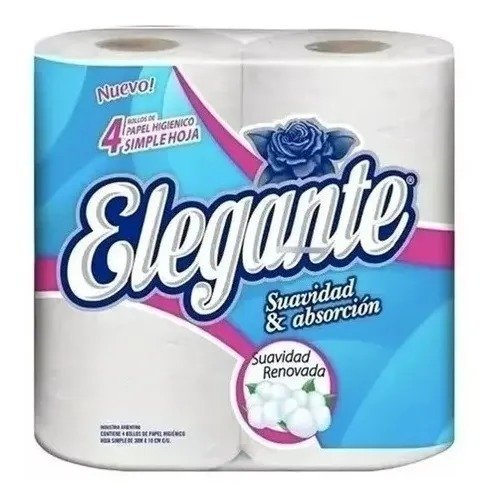 Producto - PAPEL HIGIENICO ELEGANTE h.simple x4Rollos x30mts