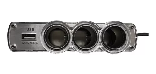 Producto - ADAPTADOR DE ENCENDEDOR CON 3 BOCAS Y 1 SALIDA USB