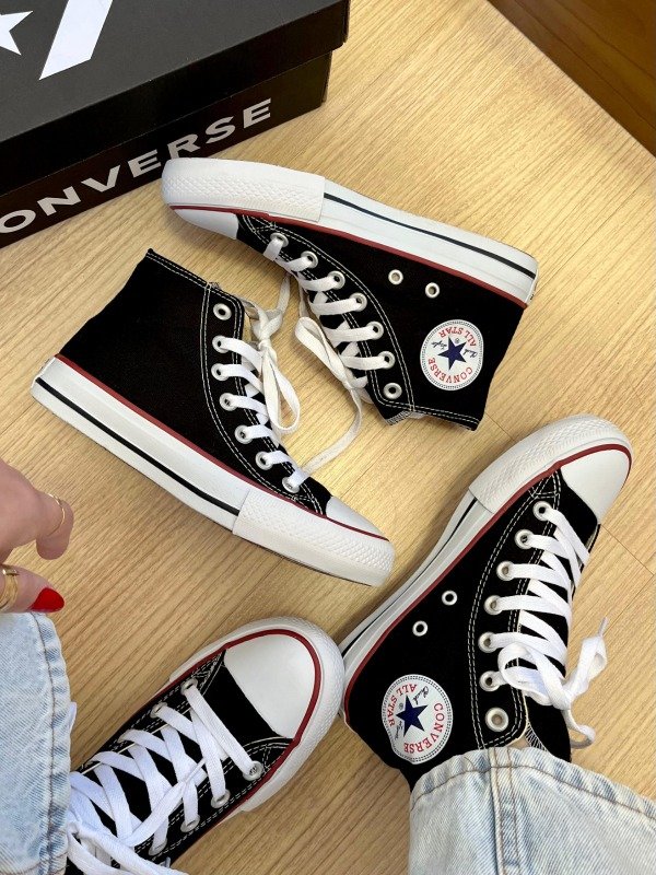 Producto - Converse All Star -Botita Negro v/ Roja