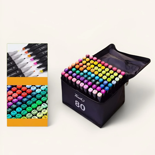 Producto - Marcadores Doble Punta Estuche X 80