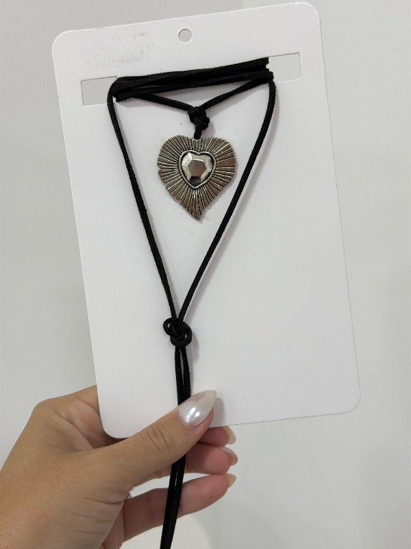 Producto - Choker ruby heart black