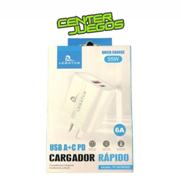 Producto - CARGADOR + CABLE TIPO C LEGATUS 55W 6A RC9006000C