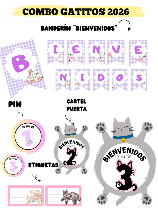 Producto - COMBO GATITO 2026. Primer ciclo