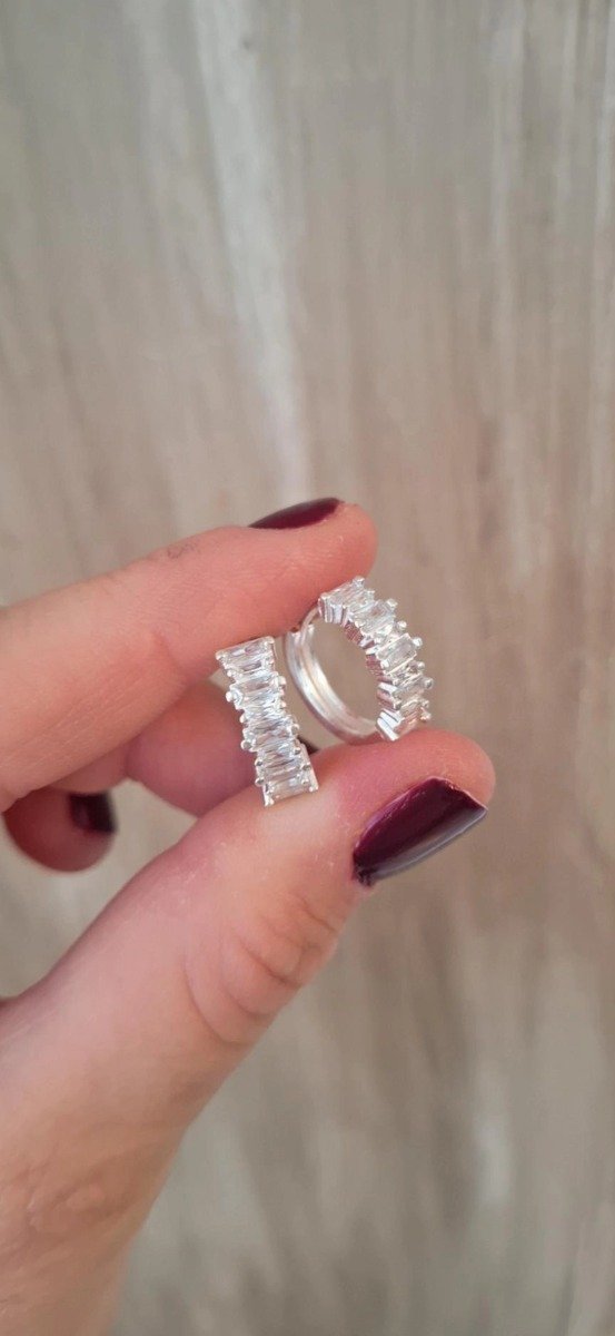 Producto - Argollitas de Plata con Micropavé