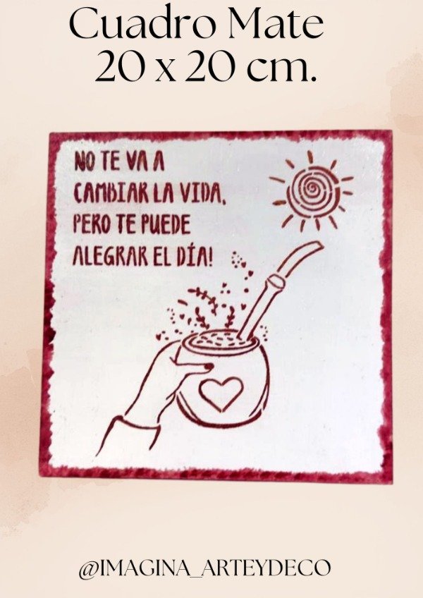 Producto - Cuadro Decorativo Mate "Te puede alegrar el día"