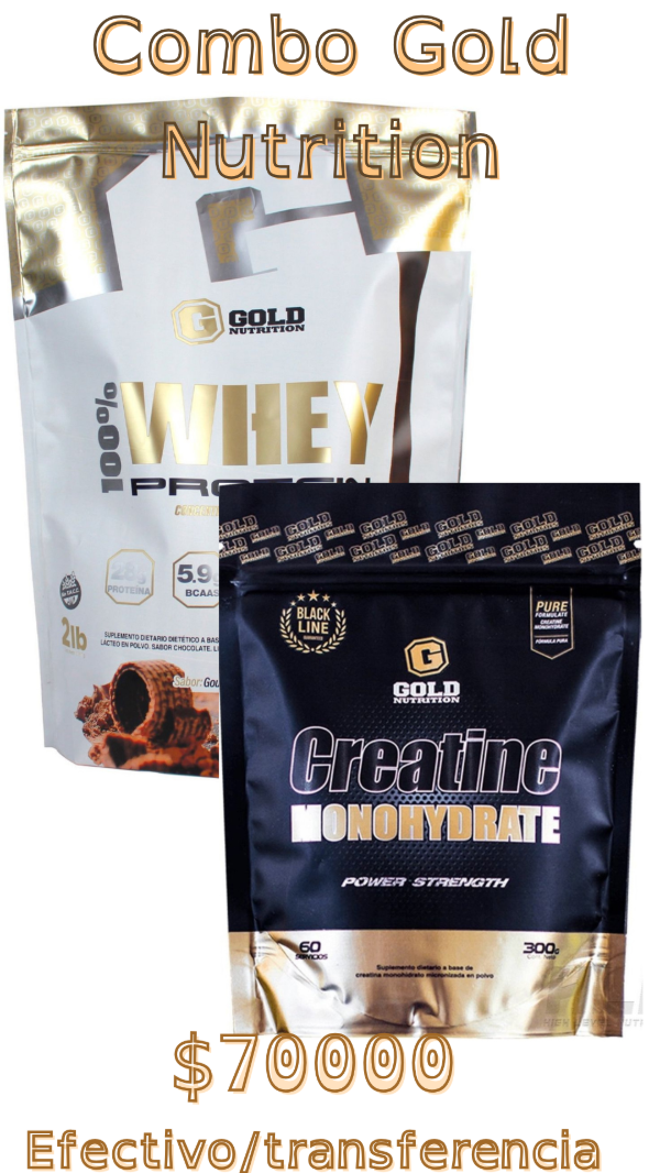 Producto - Combo Gold nutrition creatina 300gr + proteina 2lbs