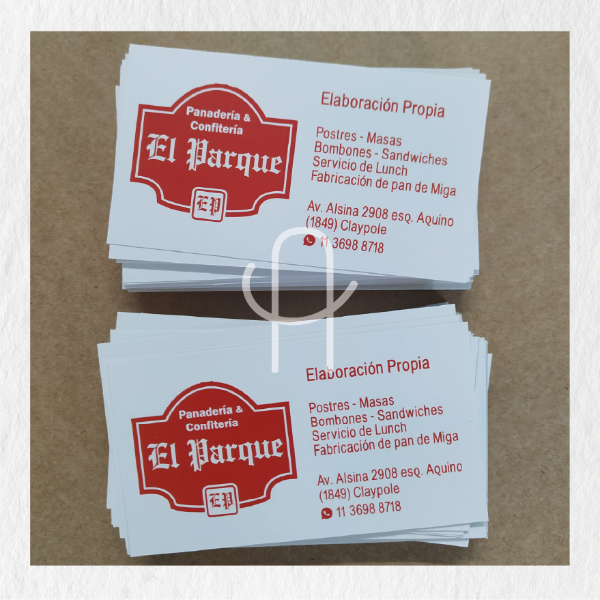 Producto - Tarjetas de Presentación Simple Faz