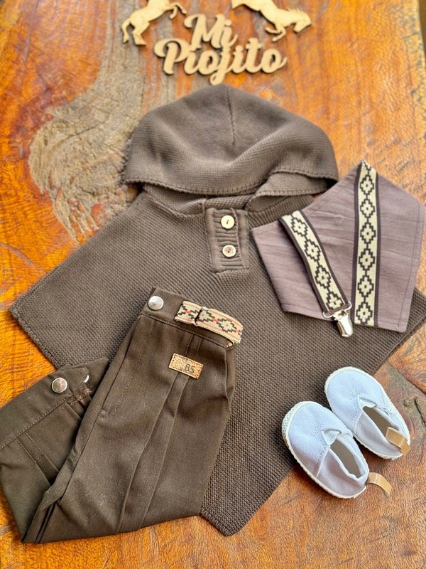 Producto - Poncho de Hilo Chocolate - 5