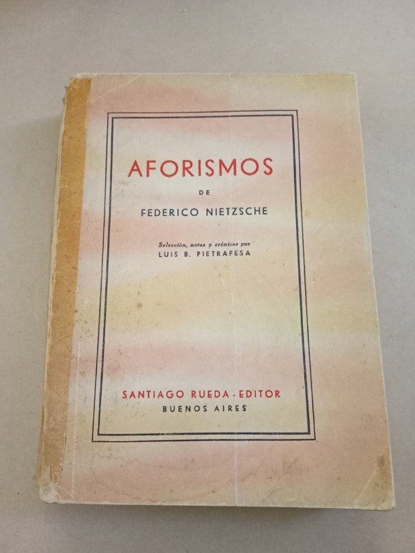 Producto - Aforismos - Federico Nietzsche - Santiago Rueda 1951