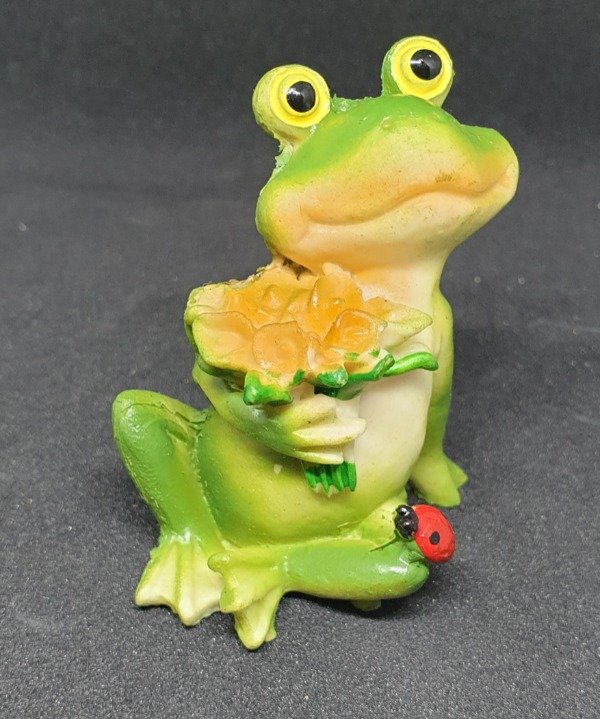 Producto - Rana con flores  5.5 cm
