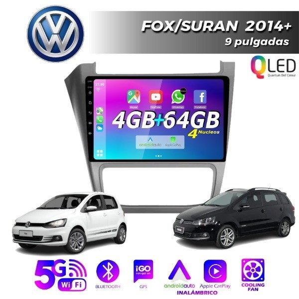 Producto - MULTIMEDIA VOLKSWAGEN FOX SURAN 2014+  - 9" CON CAR PLAY Y ANDROID AUTO