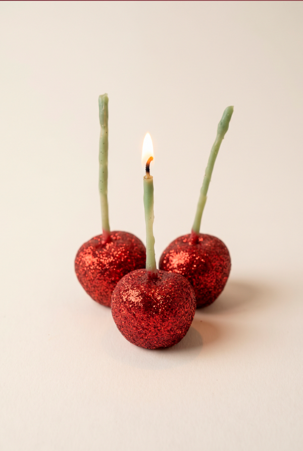 Producto - Cerezas con Glitter para Torta x 4